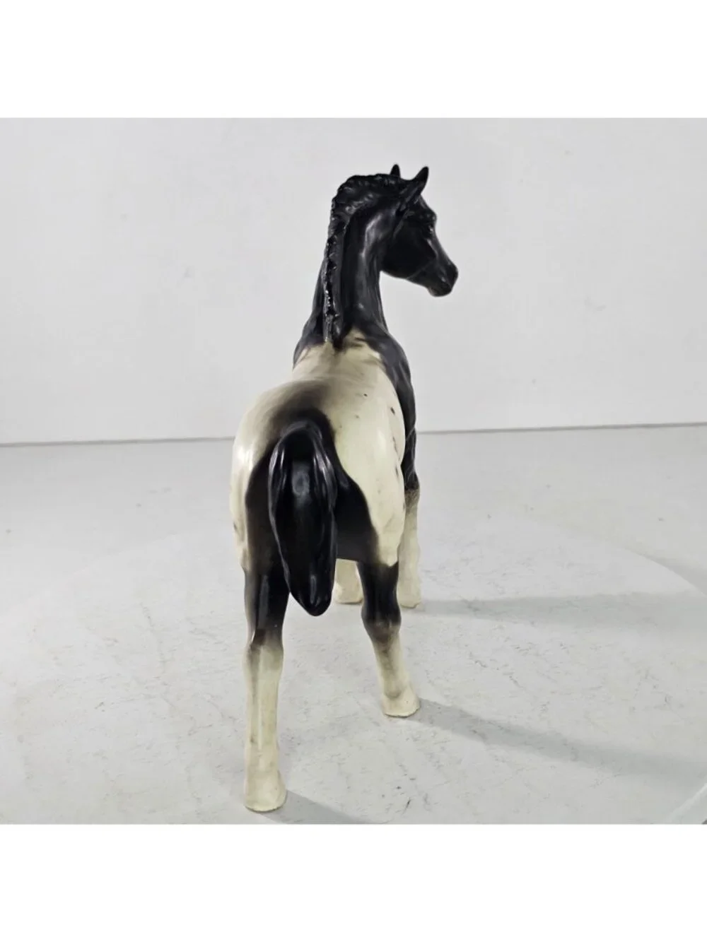 Vintage Ucagco Ceramics Japan Appaloosa Porcelain Horse Figurine Black White